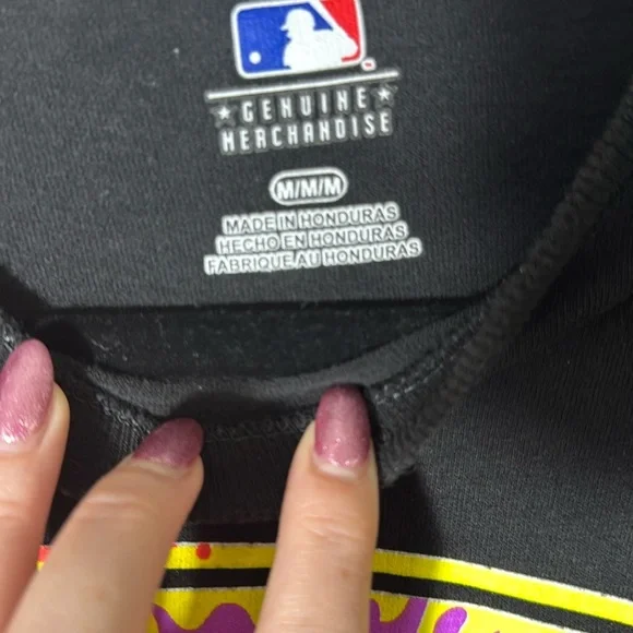 Genuine Merchandise Black Tee with Multicolor Graphic - Picture 3 of 6